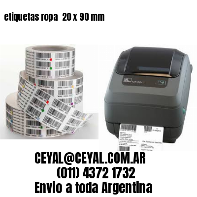 etiquetas ropa  20 x 90 mm