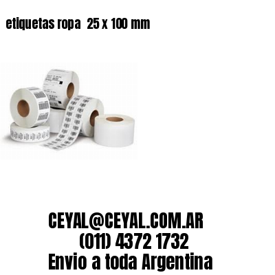 etiquetas ropa  25 x 100 mm