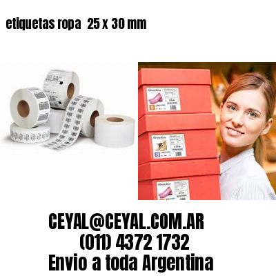 etiquetas ropa  25 x 30 mm