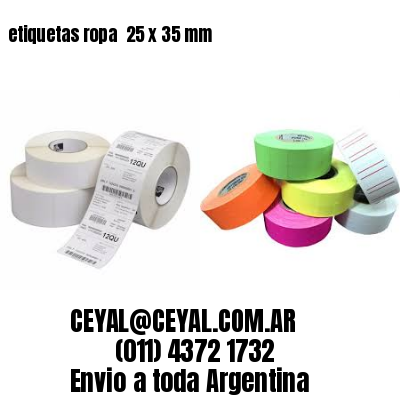 etiquetas ropa  25 x 35 mm
