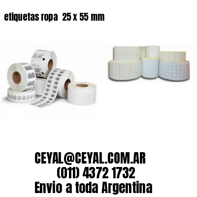 etiquetas ropa  25 x 55 mm