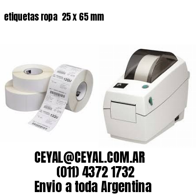 etiquetas ropa  25 x 65 mm