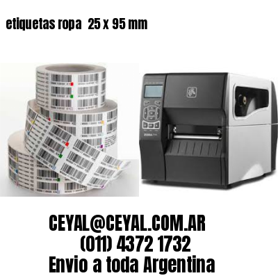etiquetas ropa  25 x 95 mm