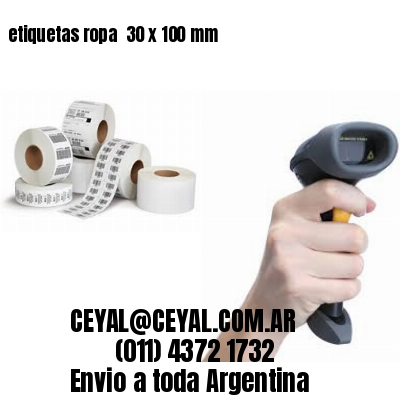 etiquetas ropa  30 x 100 mm