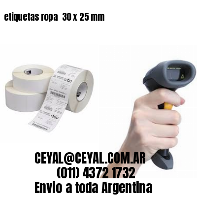 etiquetas ropa  30 x 25 mm