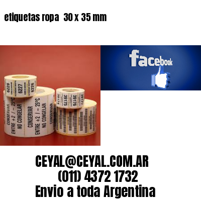 etiquetas ropa  30 x 35 mm