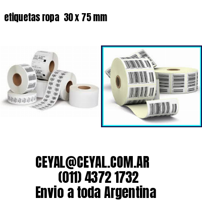 etiquetas ropa  30 x 75 mm