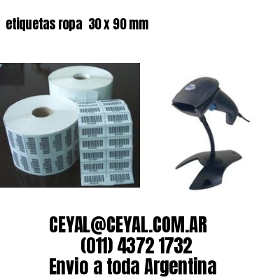 etiquetas ropa  30 x 90 mm