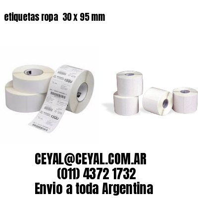 etiquetas ropa  30 x 95 mm