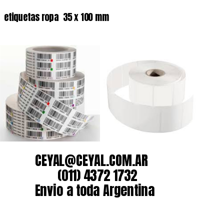 etiquetas ropa  35 x 100 mm