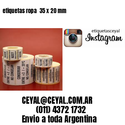 etiquetas ropa  35 x 20 mm