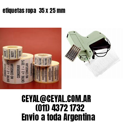 etiquetas ropa  35 x 25 mm