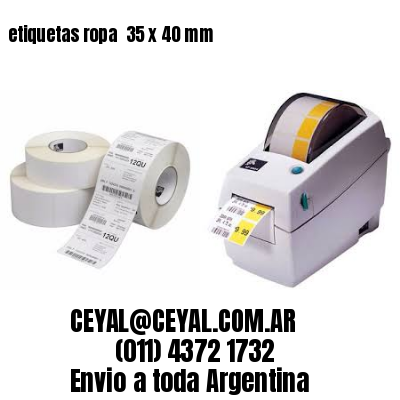 etiquetas ropa  35 x 40 mm