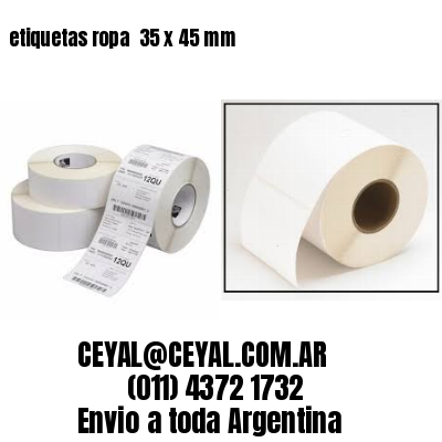 etiquetas ropa  35 x 45 mm