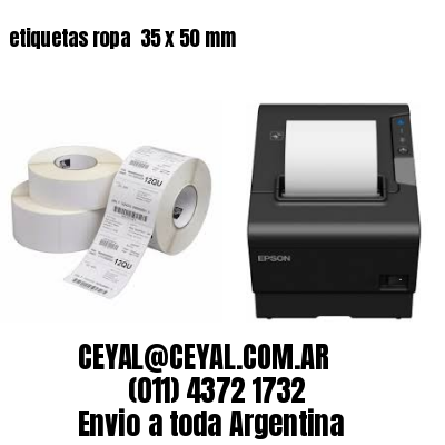 etiquetas ropa  35 x 50 mm