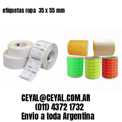 etiquetas ropa  35 x 55 mm