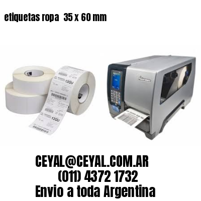 etiquetas ropa  35 x 60 mm