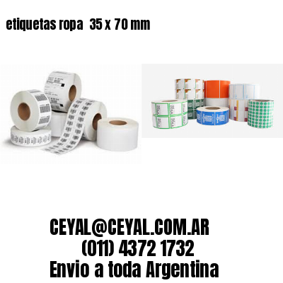 etiquetas ropa  35 x 70 mm