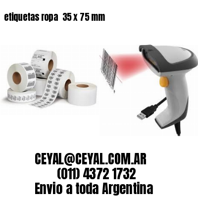 etiquetas ropa  35 x 75 mm