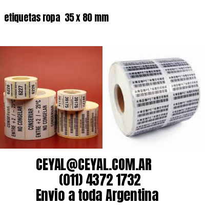 etiquetas ropa  35 x 80 mm