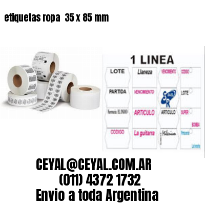 etiquetas ropa  35 x 85 mm