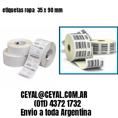 etiquetas ropa  35 x 90 mm