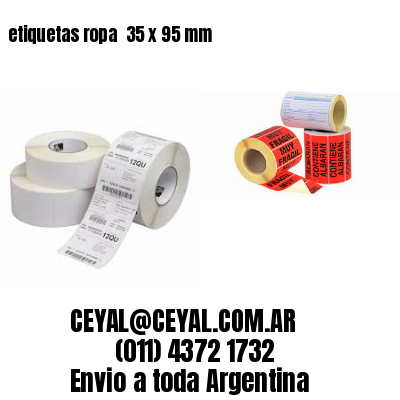 etiquetas ropa  35 x 95 mm