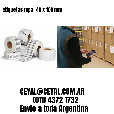 etiquetas ropa  40 x 100 mm