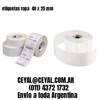etiquetas ropa  40 x 25 mm