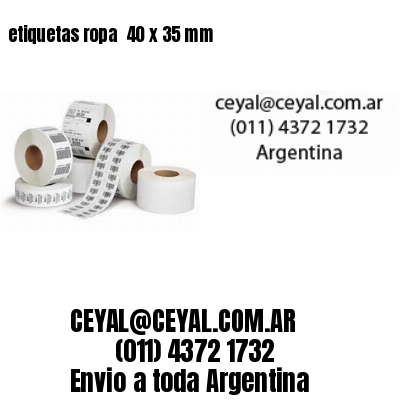 etiquetas ropa  40 x 35 mm