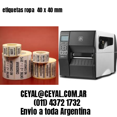 etiquetas ropa  40 x 40 mm