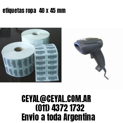 etiquetas ropa  40 x 45 mm