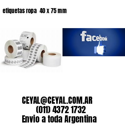 etiquetas ropa  40 x 75 mm