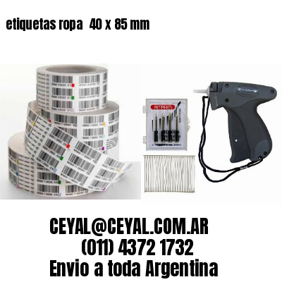 etiquetas ropa  40 x 85 mm