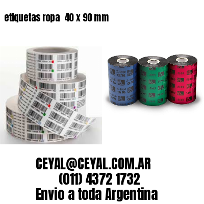 etiquetas ropa  40 x 90 mm