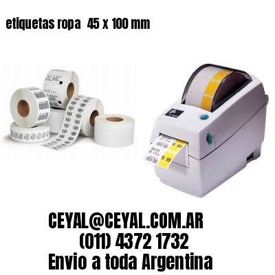 etiquetas ropa  45 x 100 mm