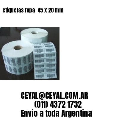 etiquetas ropa  45 x 20 mm