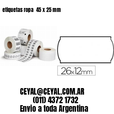etiquetas ropa  45 x 25 mm