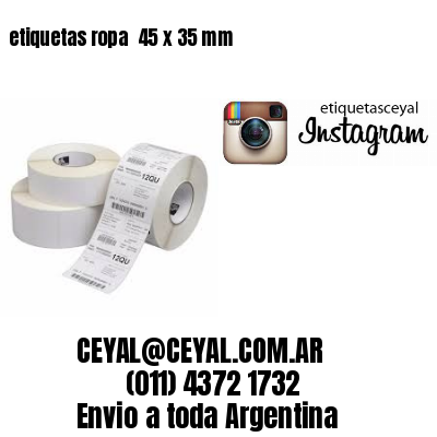 etiquetas ropa  45 x 35 mm
