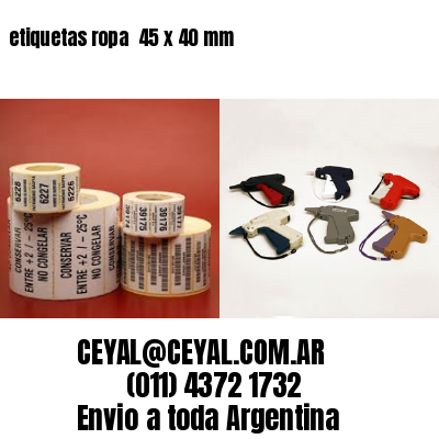 etiquetas ropa  45 x 40 mm