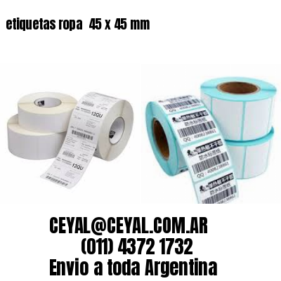 etiquetas ropa  45 x 45 mm