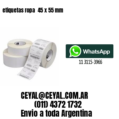 etiquetas ropa  45 x 55 mm