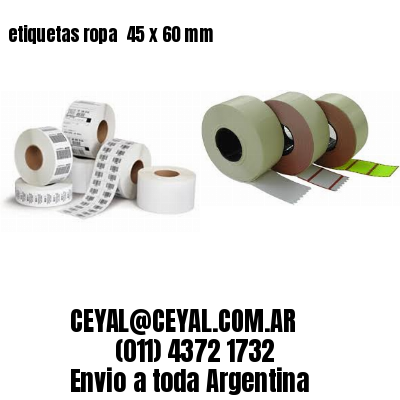 etiquetas ropa  45 x 60 mm