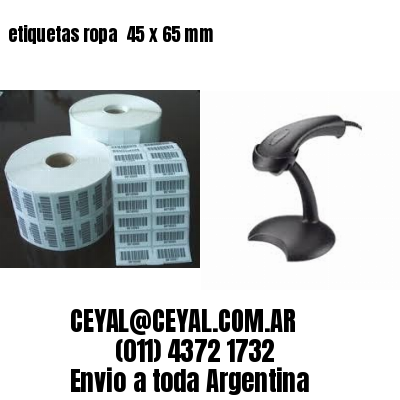etiquetas ropa  45 x 65 mm