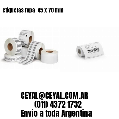 etiquetas ropa  45 x 70 mm