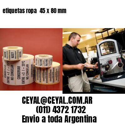 etiquetas ropa  45 x 80 mm