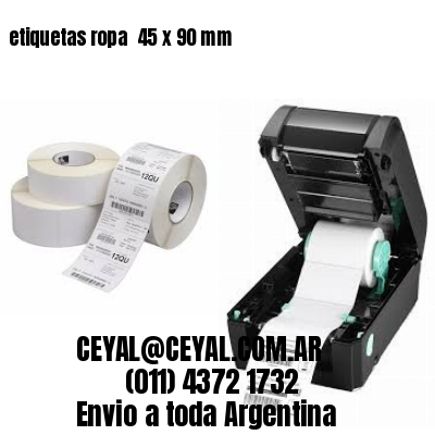 etiquetas ropa  45 x 90 mm