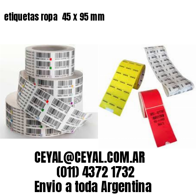 etiquetas ropa  45 x 95 mm