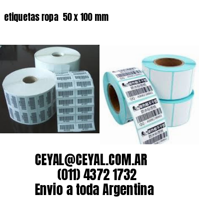 etiquetas ropa  50 x 100 mm