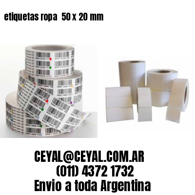 etiquetas ropa  50 x 20 mm